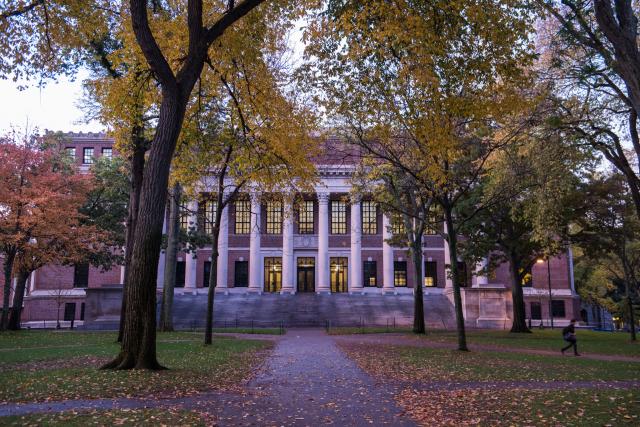 Front steps of the Harry Elkins Widener Memorial Library