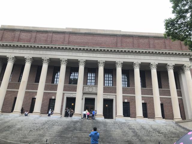 a picture of widener library