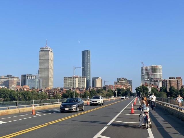 Biking along the Charles River