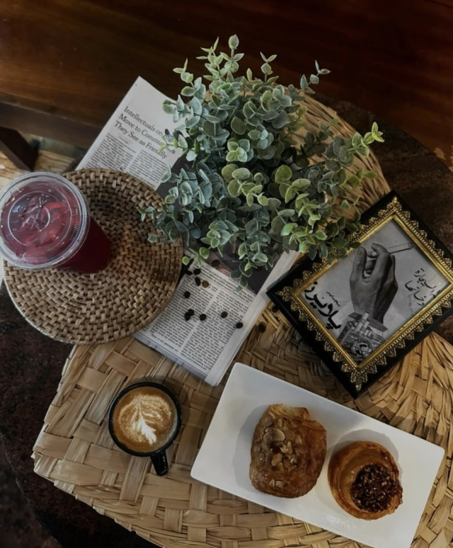 Pastries and coffee from Luxor Cafe