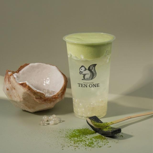 Coconut Matcha Foam drink from Ten One Tea House