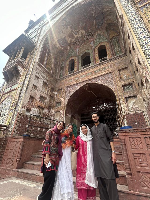 Hana Rehman and her friends in Pakistan