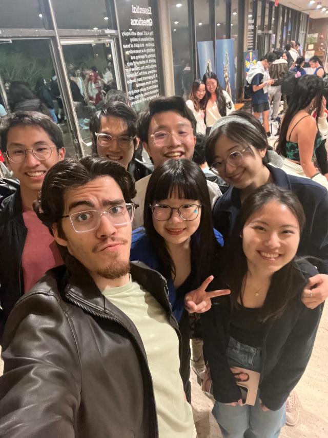 Photo of me with my block mates at a dance performance.