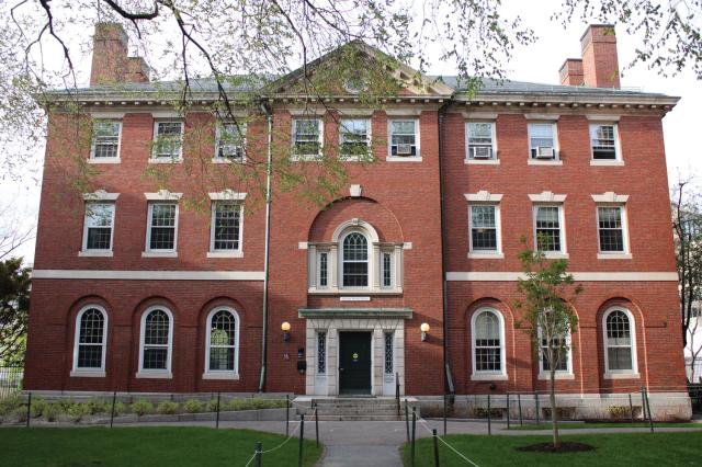 A photo of Philip Brooks House, located in Harvard Yard.