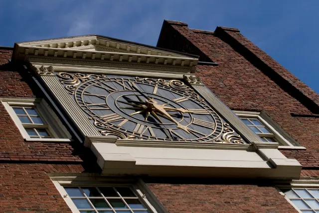 Clock on Side of Building