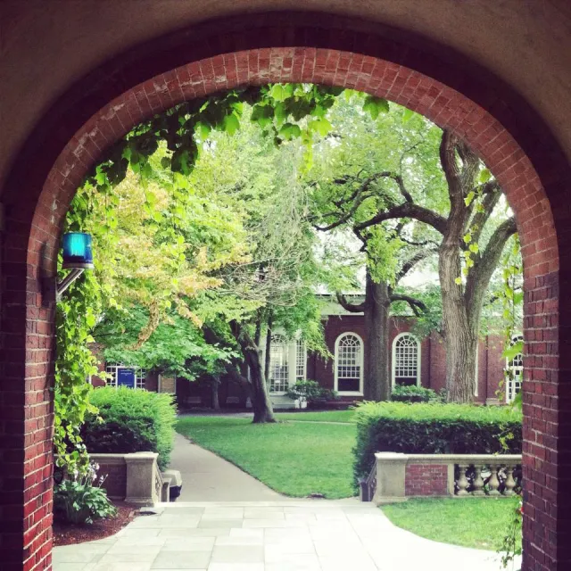 An entrace to Lowell House