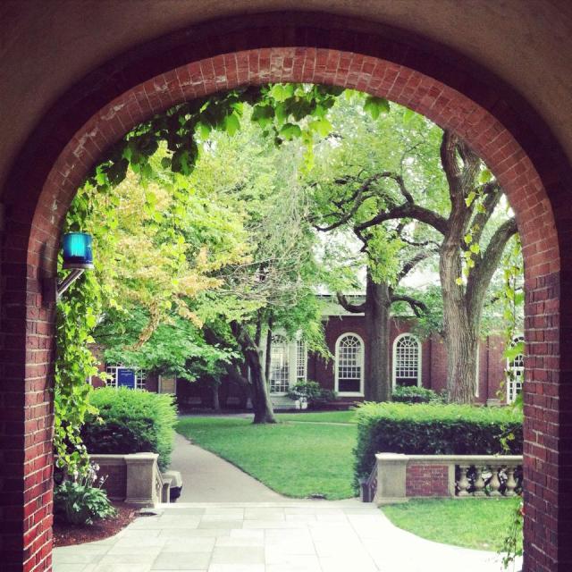 An entrace to Lowell House