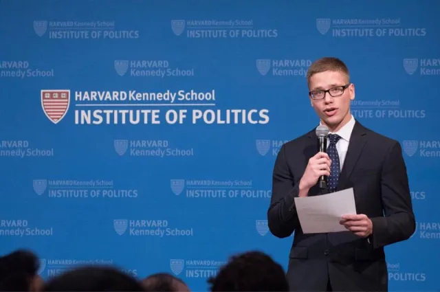 Student Speaking on Stage