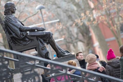 John Harvard Statue Profile
