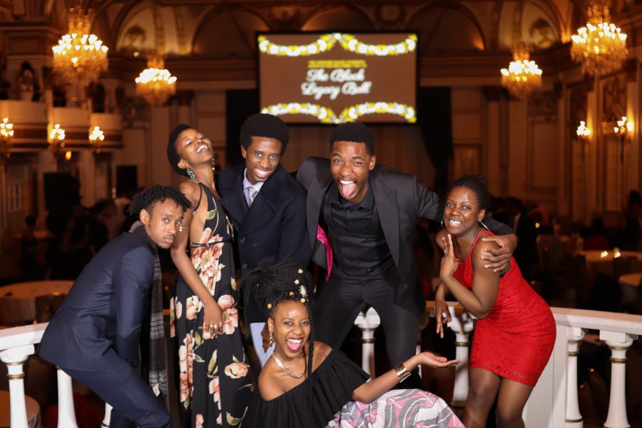 Six students at Harvard's Black Student's Association Ball