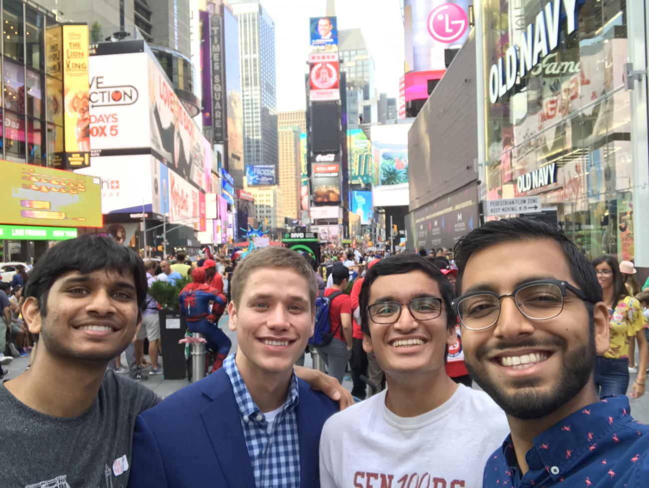 Group of Students in Times Square