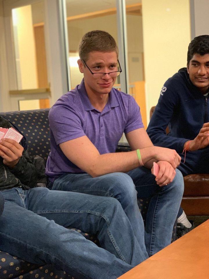 Student Looking through Reading Glasses