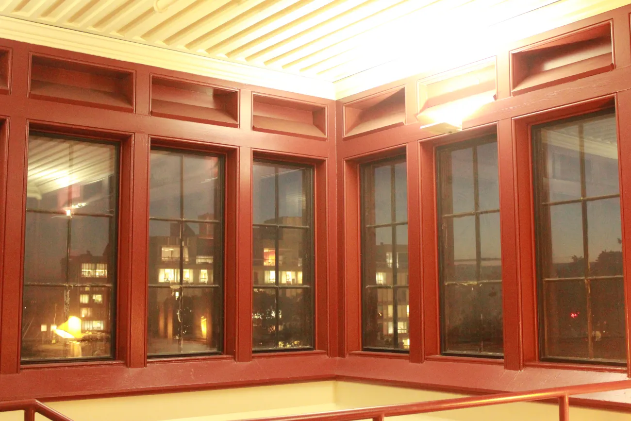 windows with city view at night