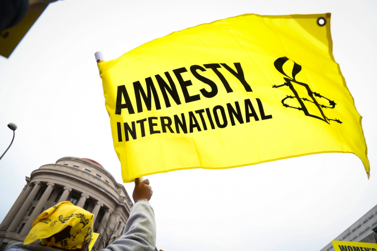 Image of an Amnesty International flag