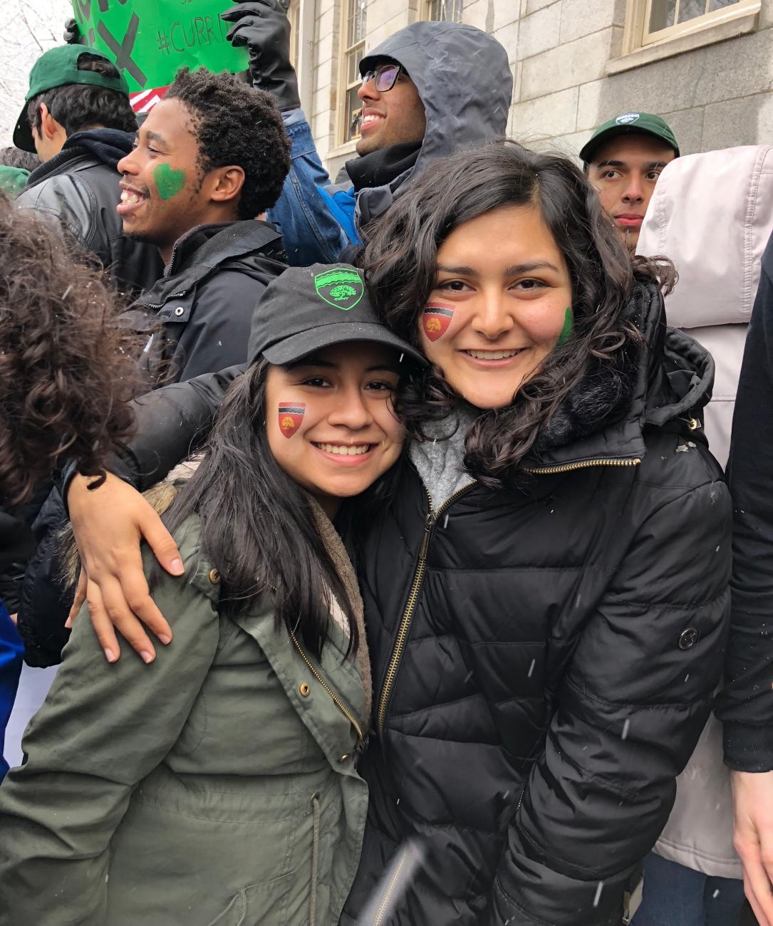 two students on Housing Day outside