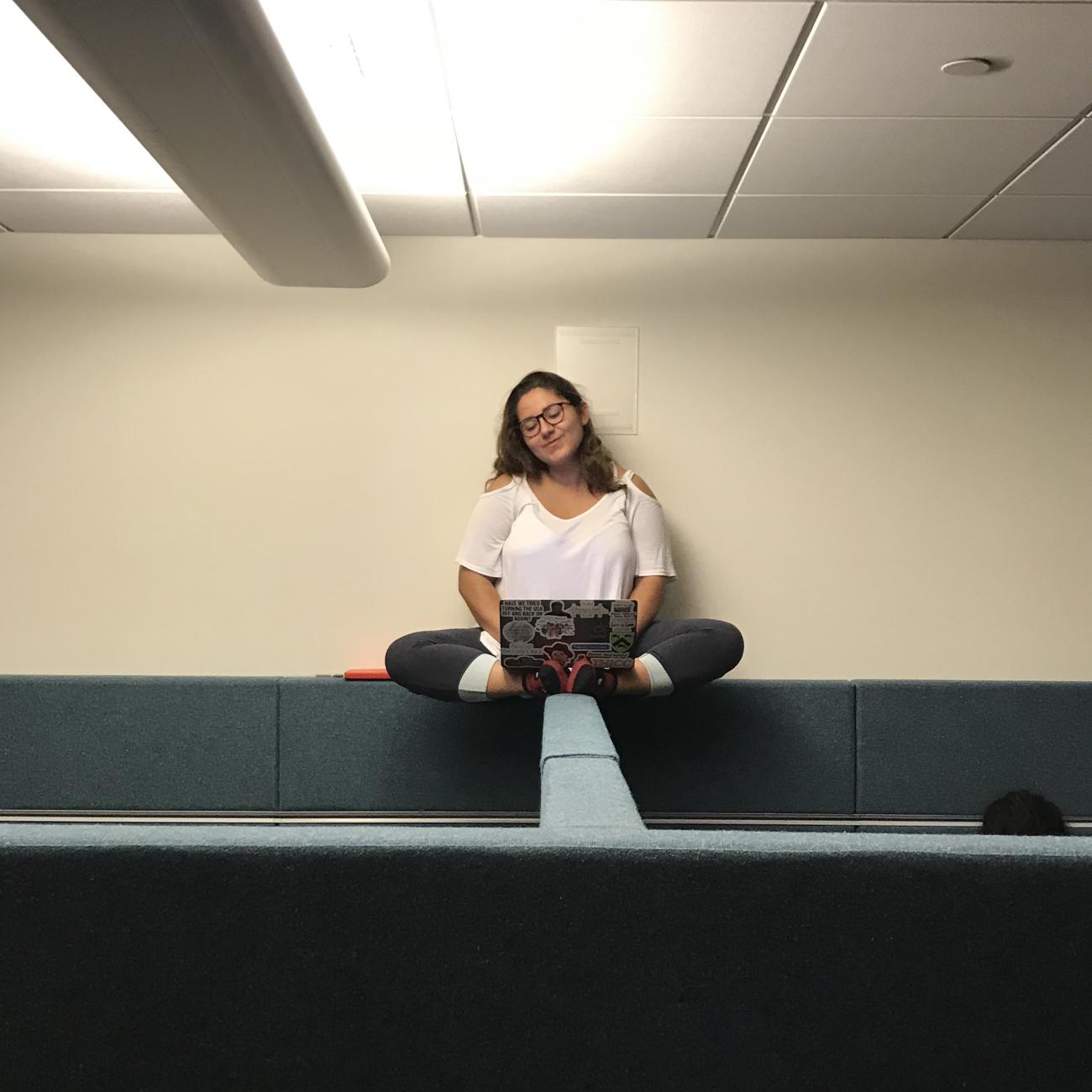 student sitting and studying