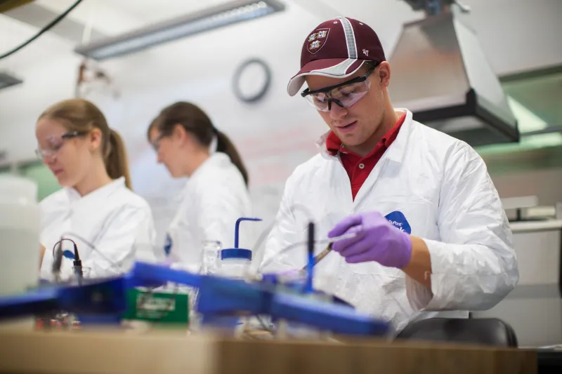 students in a lab