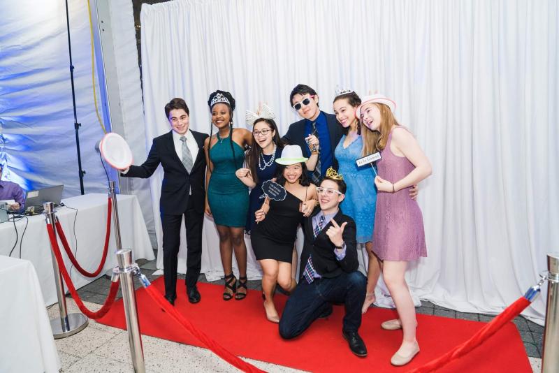 a picture of me and my friends during the first year formal