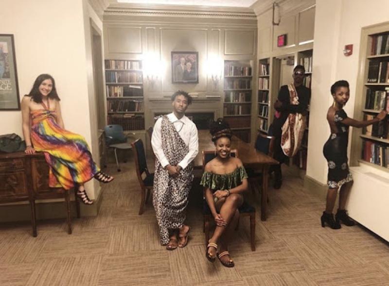a picture of me and my friends during HASA's African Night