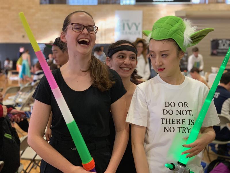 My rookie and I in our costumes for Rookie-Vet Match