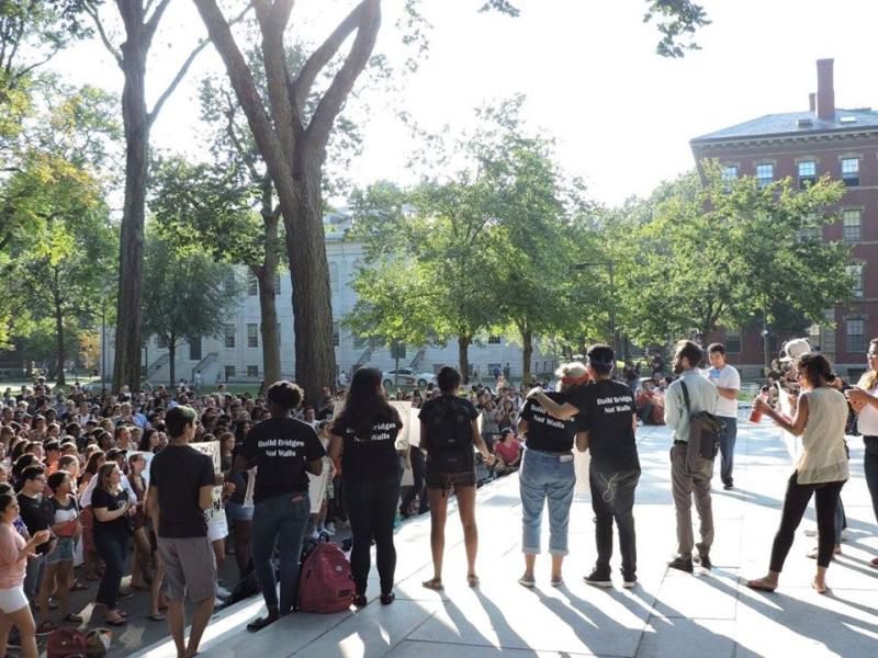 Students coming together after the repeal of DACA.