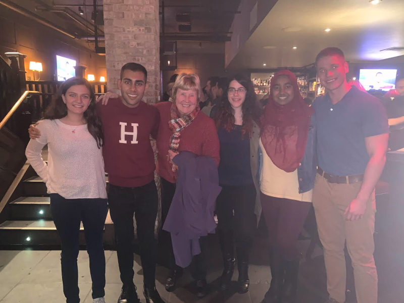 Group of Students posing with Professor