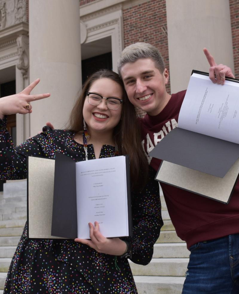 My best friend and I with our theses!