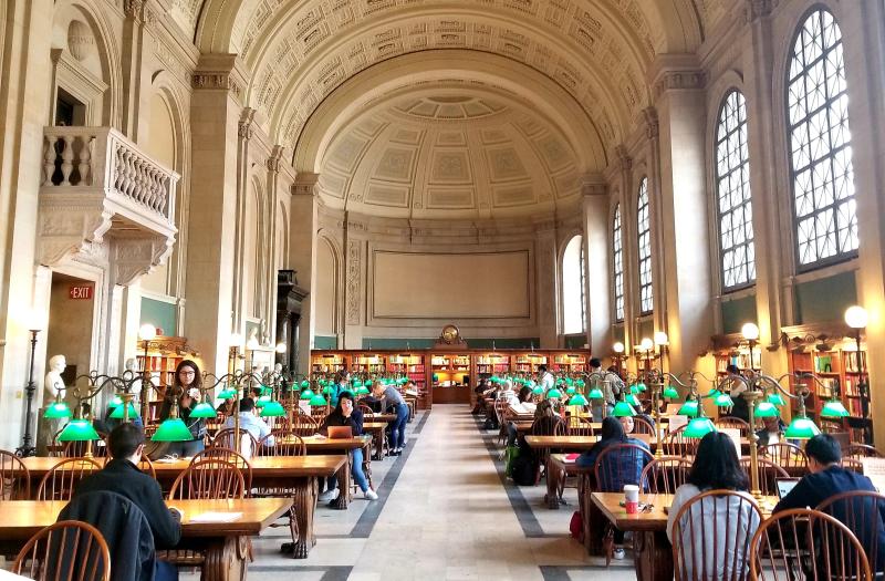 Interior of the Boston Public Library