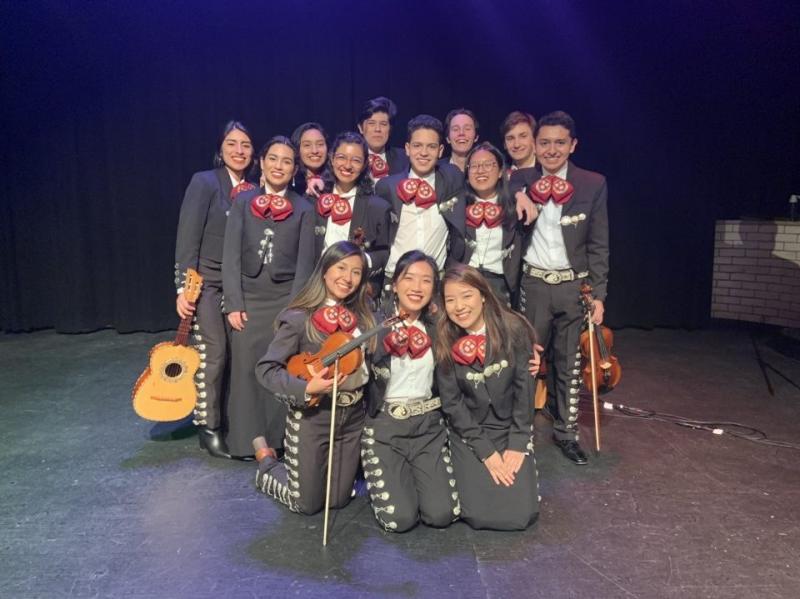 Mariachi group portrait after their fall concert