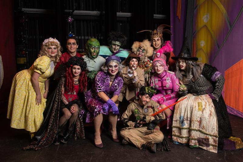 Cast members in costume