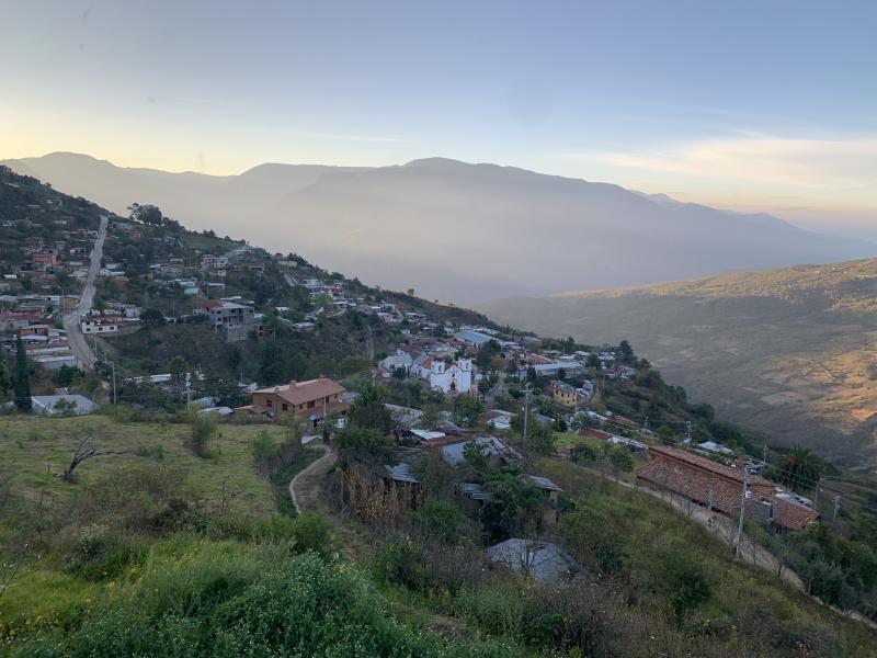 Little town on a mountain in Oaxaca