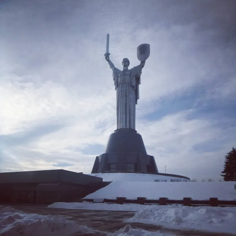 Picture of the "Motherland Monument" in Kyiv, Ukraine