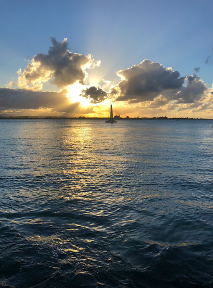 Ocean and sunny skies in San Juan