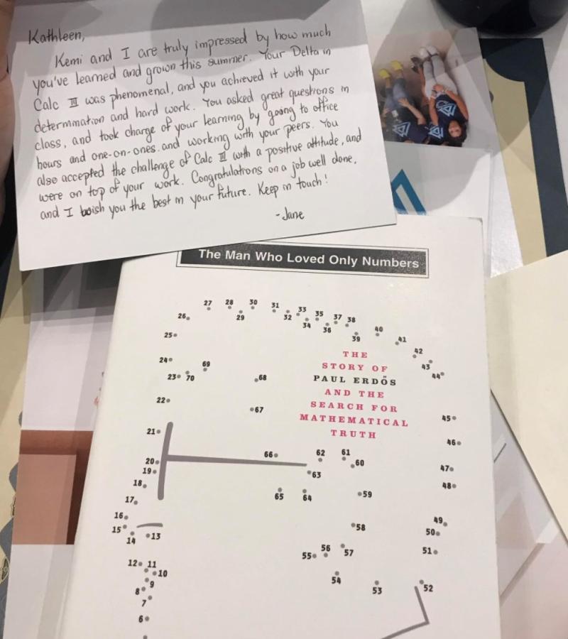 A card and book.