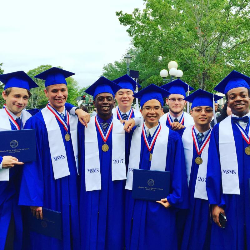 A group of high school graduates