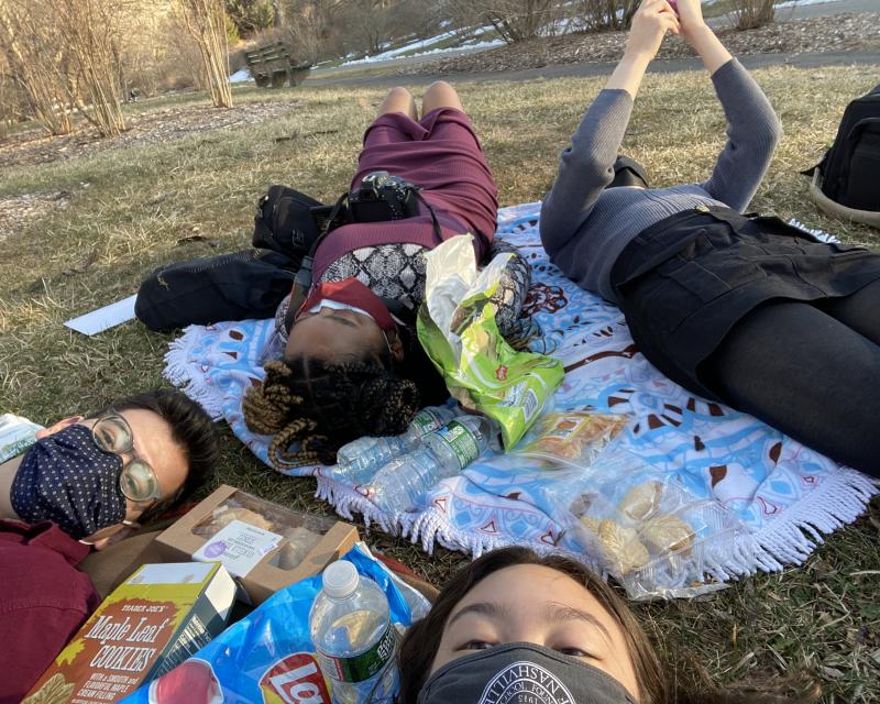Friends and I at a picnic at the arboretum