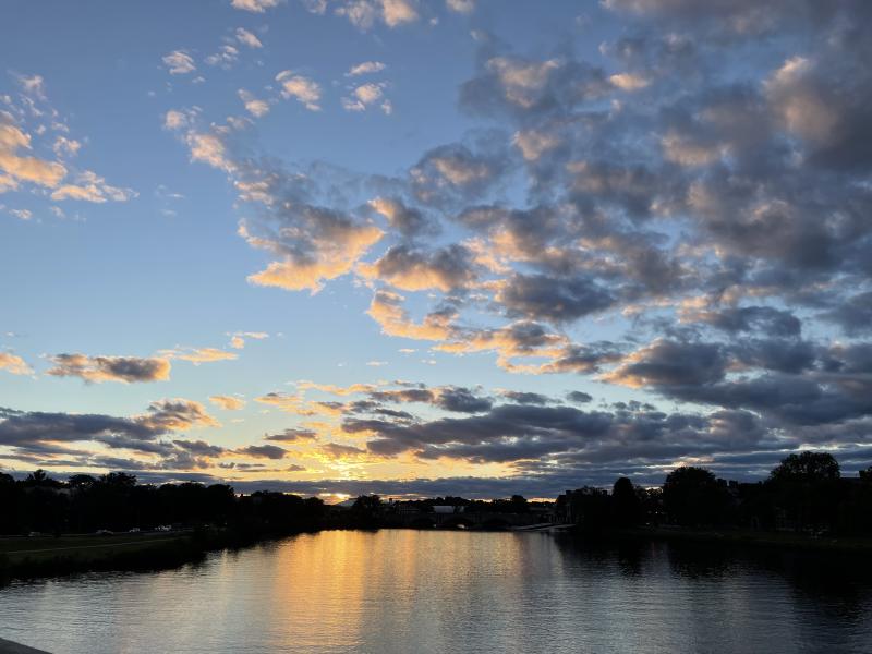 A sunset in Cambridge.