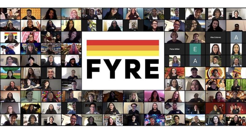 A screenshot of FYRE 2020 zoom