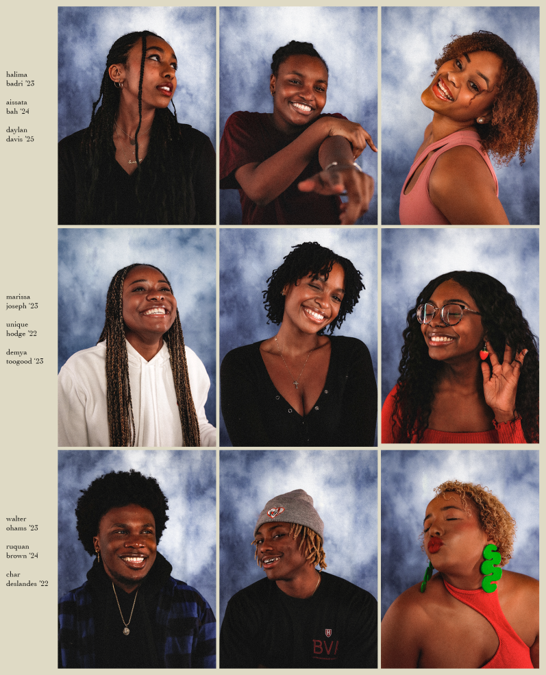 A grid of 9 portraits of students
