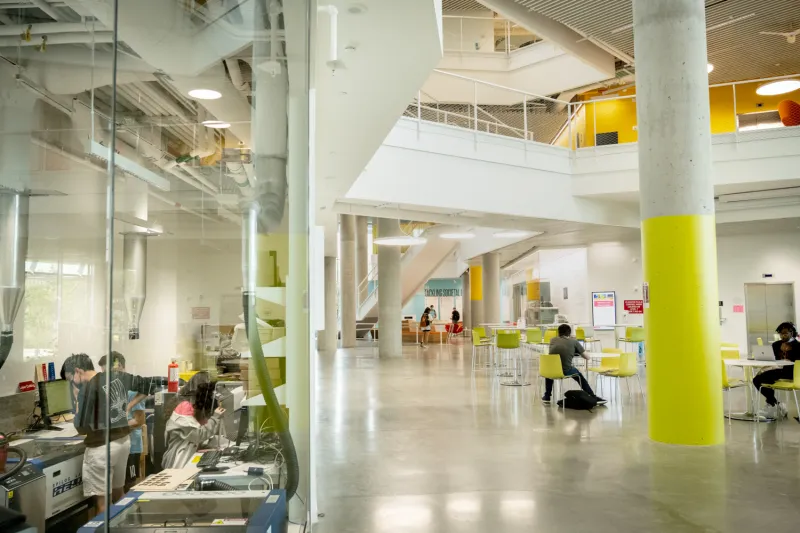 SEC Interior with view into the machine shop