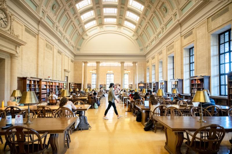 Widener library Loker reading room view