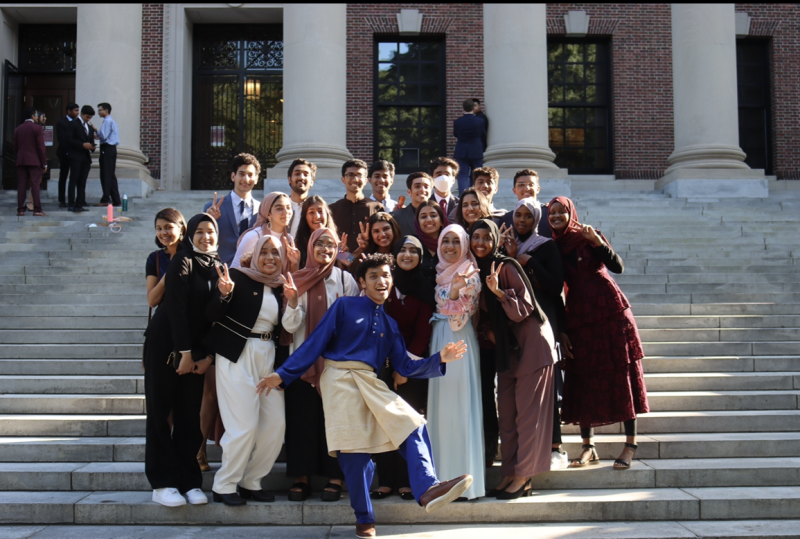 Some of the first-year Muslim students at convocation.