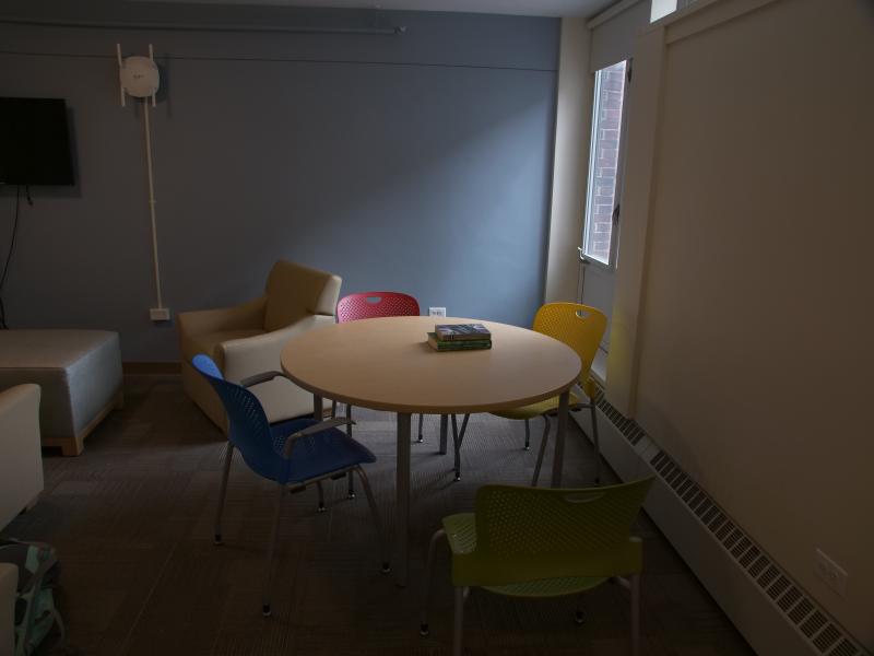 Group of chairs in a room