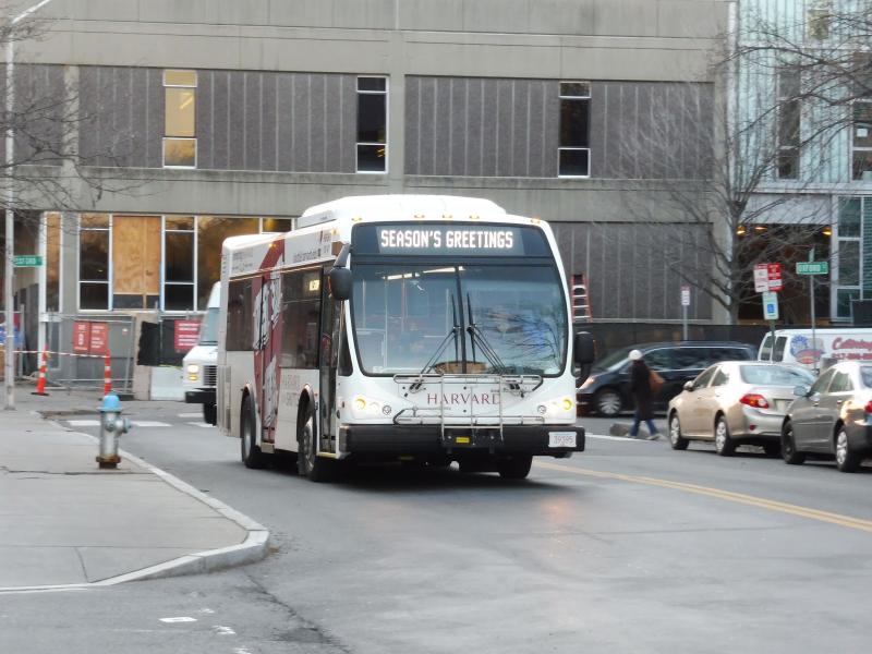 A bus in the middle of a street