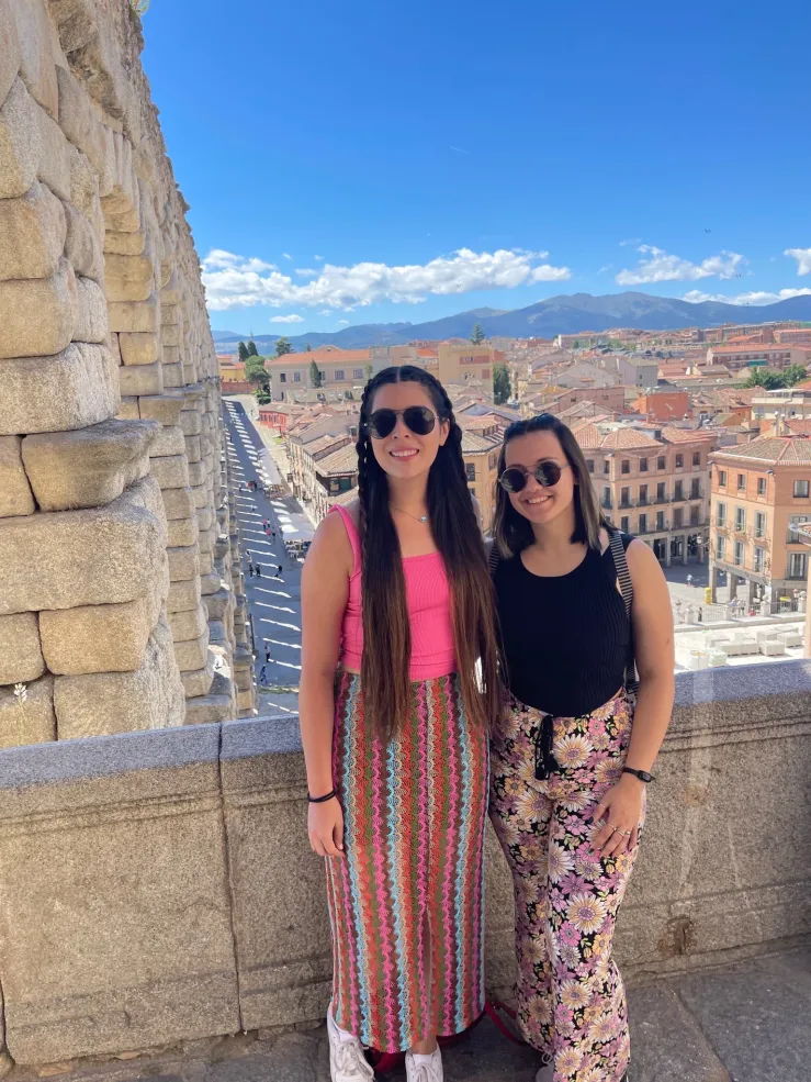 Auther and friend at the Roman Aqueducts in Toledo