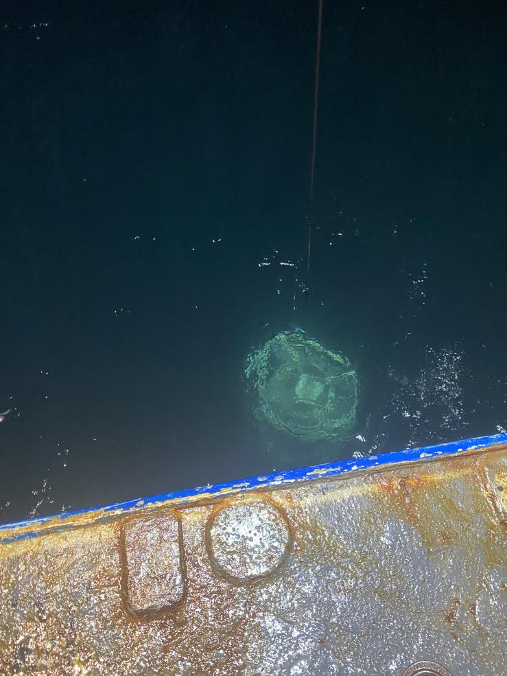 CTD soaking at the surface of the water