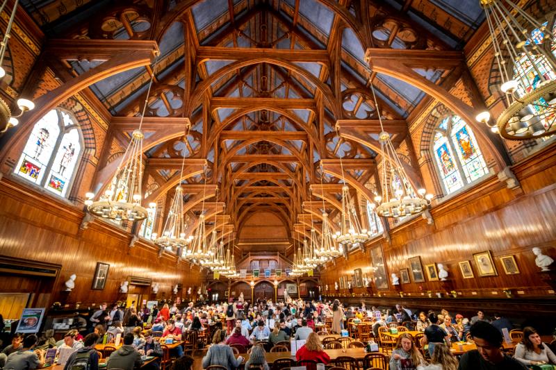 Interior floor to ceiling view of Annenberg Hall