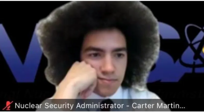 A picture of me listening on a zoom call