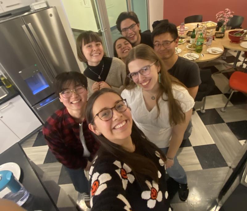 A selfie of writer and friends
