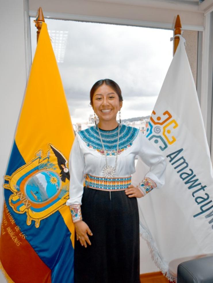 young woman wearing her indigenous clothing